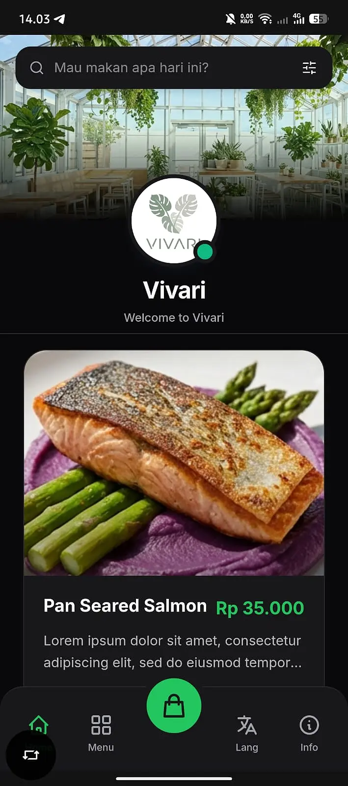 Vivari - Restaurant Menu